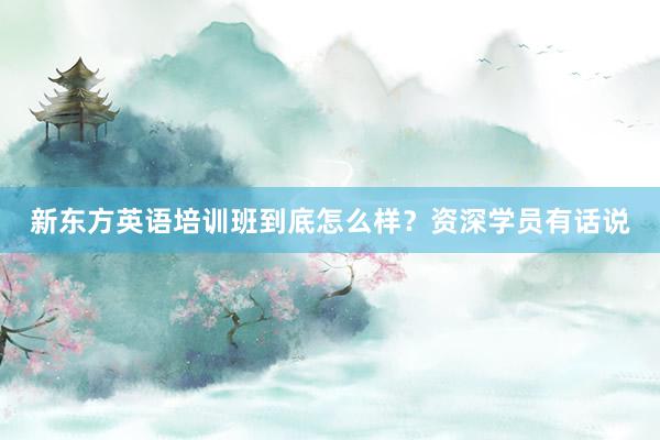 新东方英语培训班到底怎么样？资深学员有话说