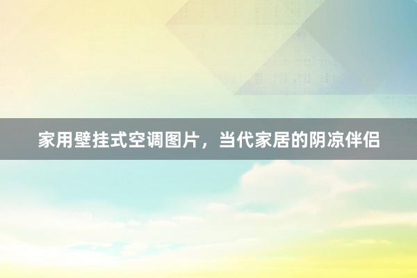 家用壁挂式空调图片，当代家居的阴凉伴侣