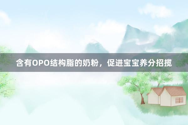 含有OPO结构脂的奶粉，促进宝宝养分招揽